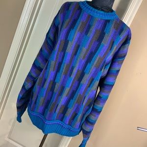 Colours Mens Vintage Sweater L Blue Purple #L1